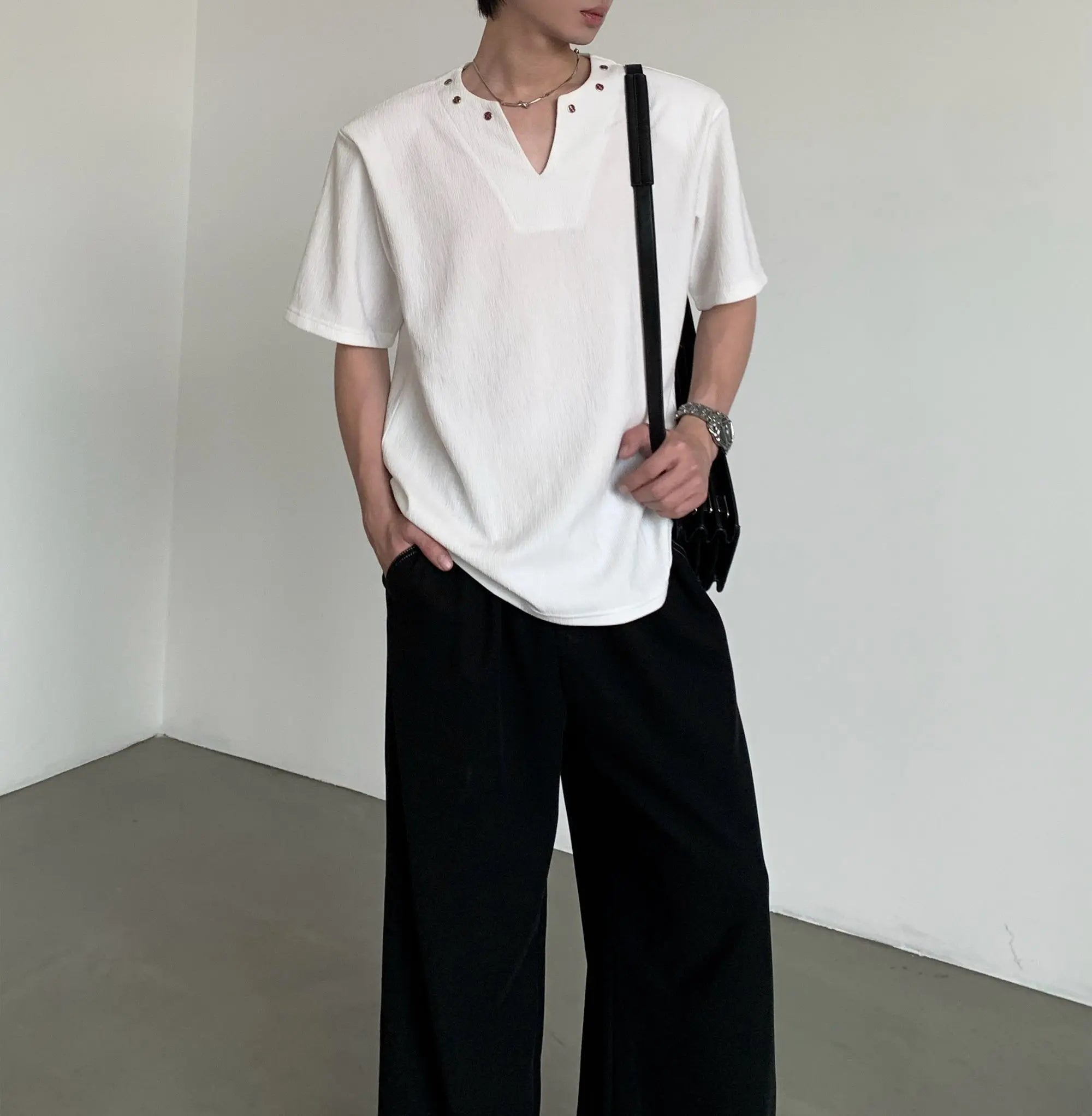 スキッパーVネックシャツ ST105