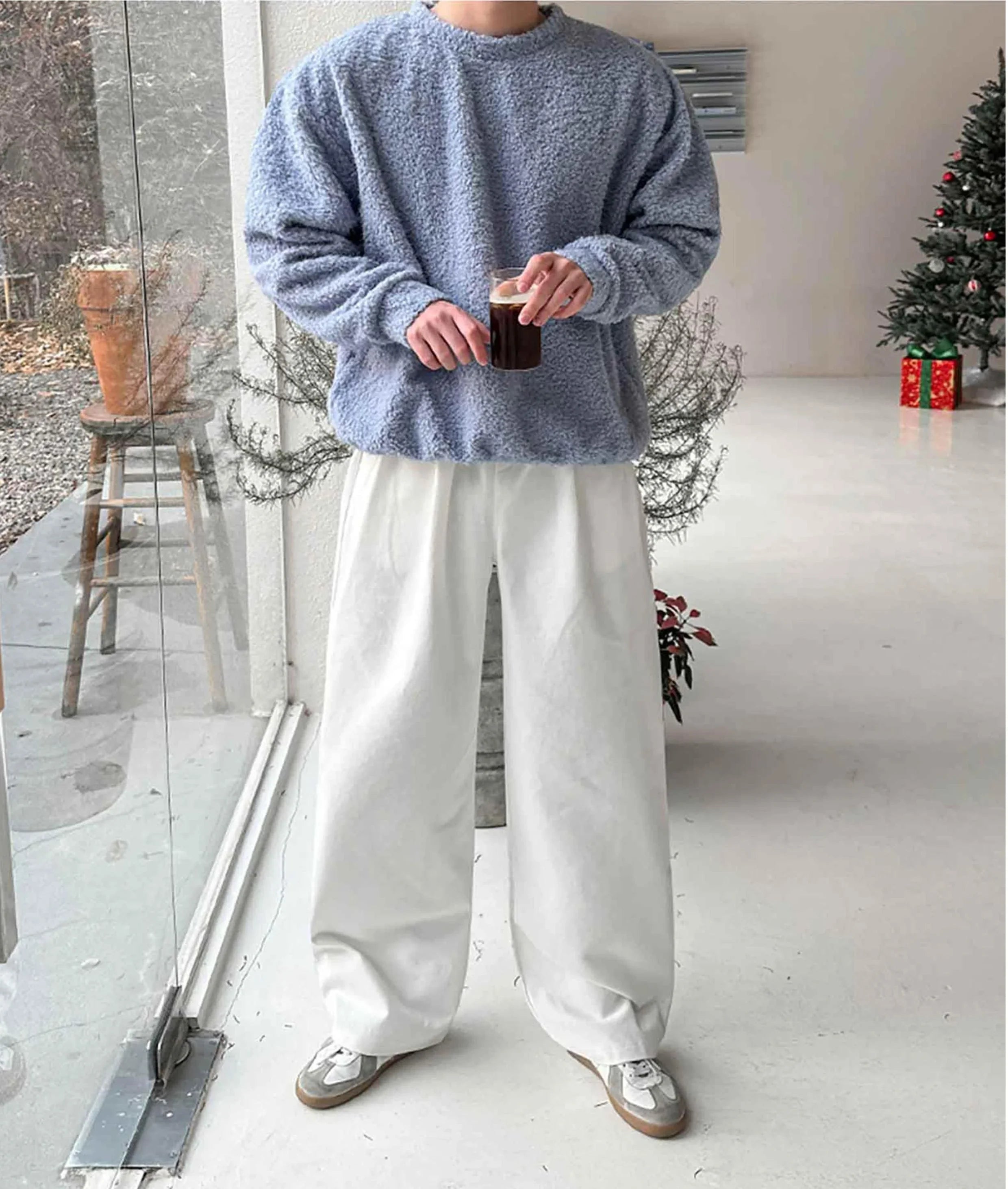 メンズ ハイウエストストレートパンツ J201
