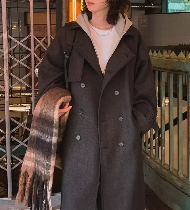 ウールロングコート WB107