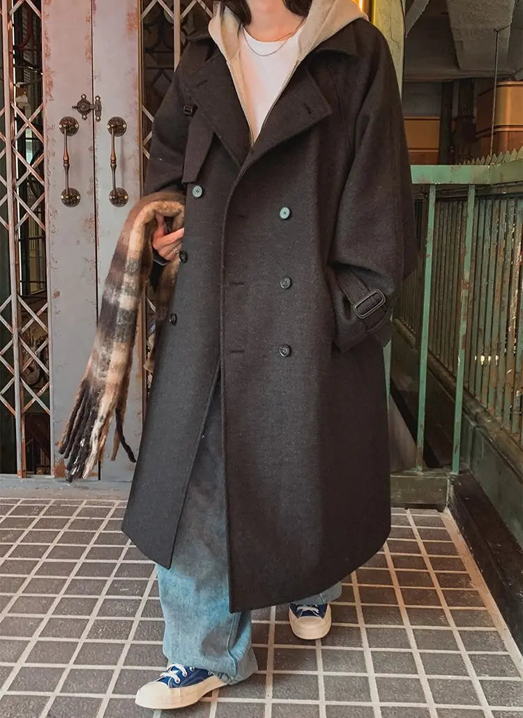 ウールロングコート WB107