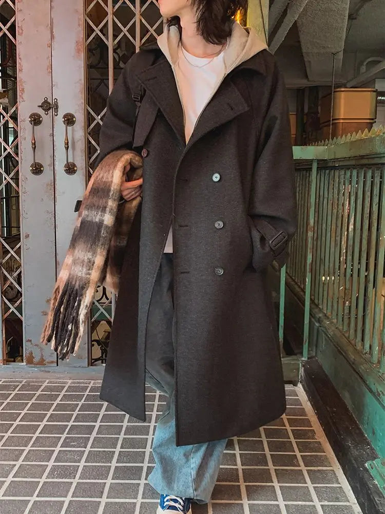 ウールロングコート WB107