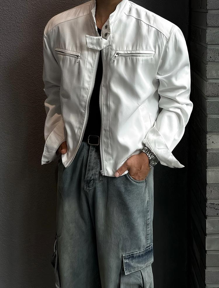 モードミニマルスタンドカラージャケット JC1907