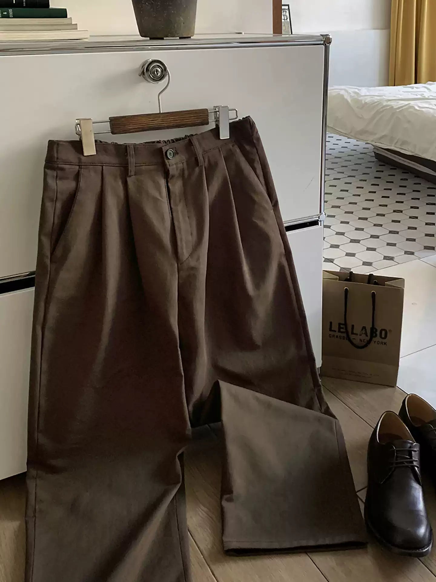 コットンルーズプリーツ ワイドパンツ P301
