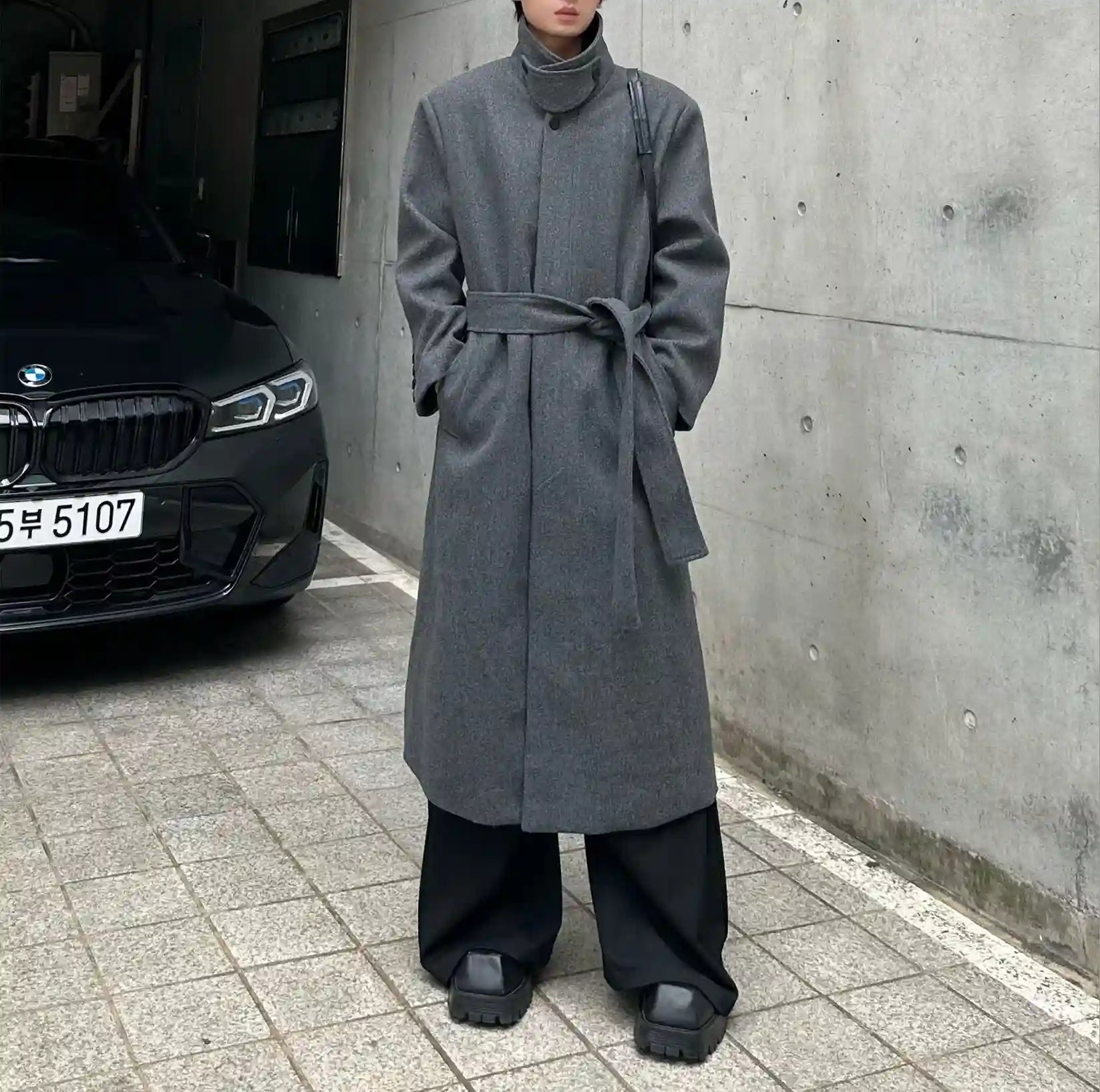 シェイプドロングコート WB202