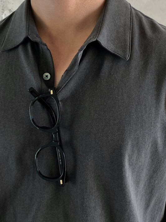 Casual Polo Henley Shirt