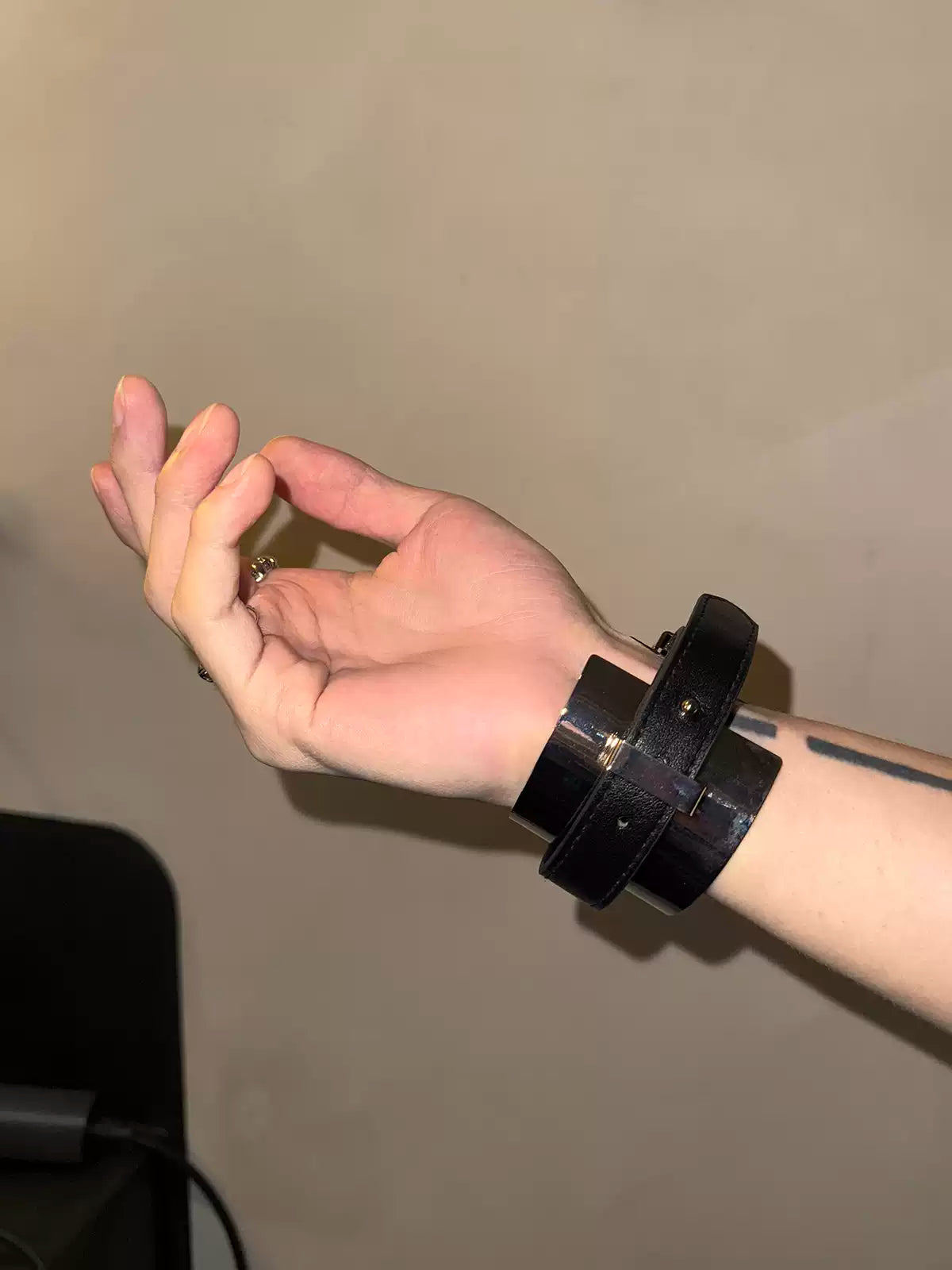 メタルレザーブレスレット B102