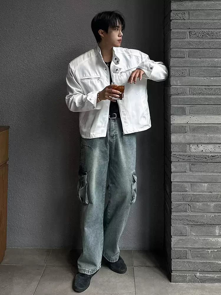 モードミニマルスタンドカラージャケット JC1907