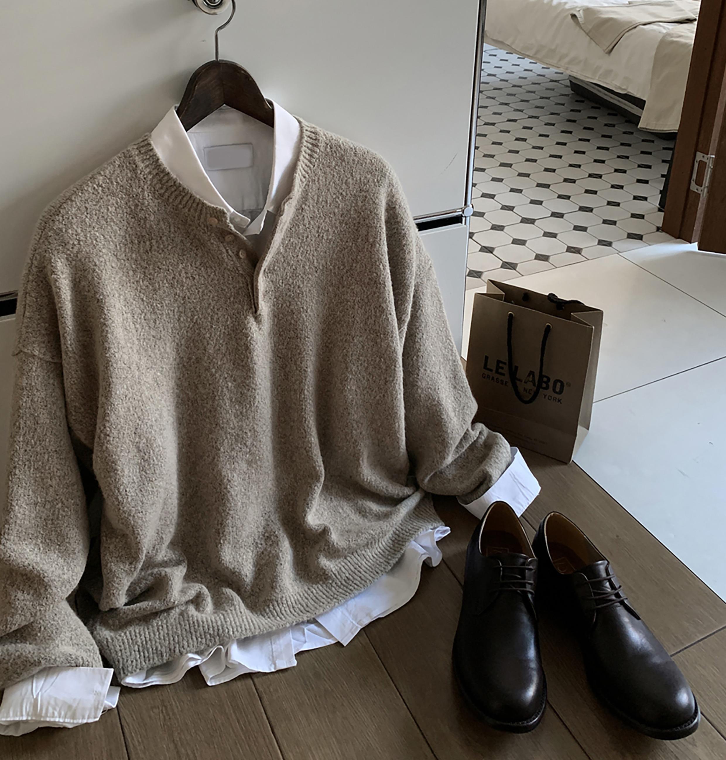 ベーシックヘンリーニット SW604