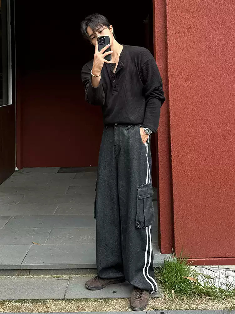 オールドマネーヘンリーネックTシャツ S1001