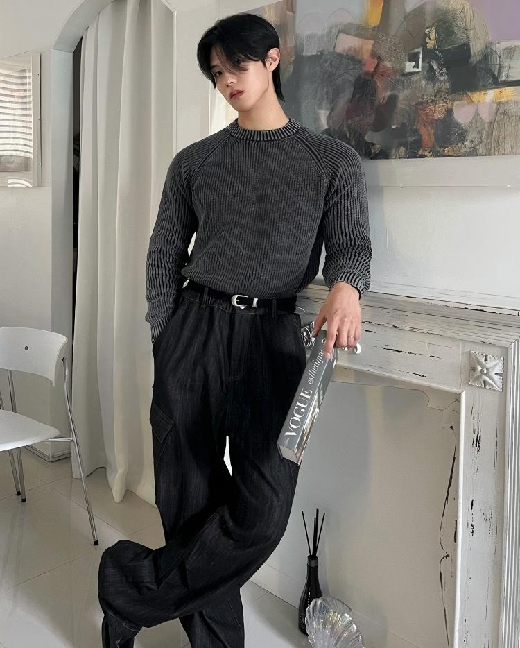 テクスチャークルーニット SW607