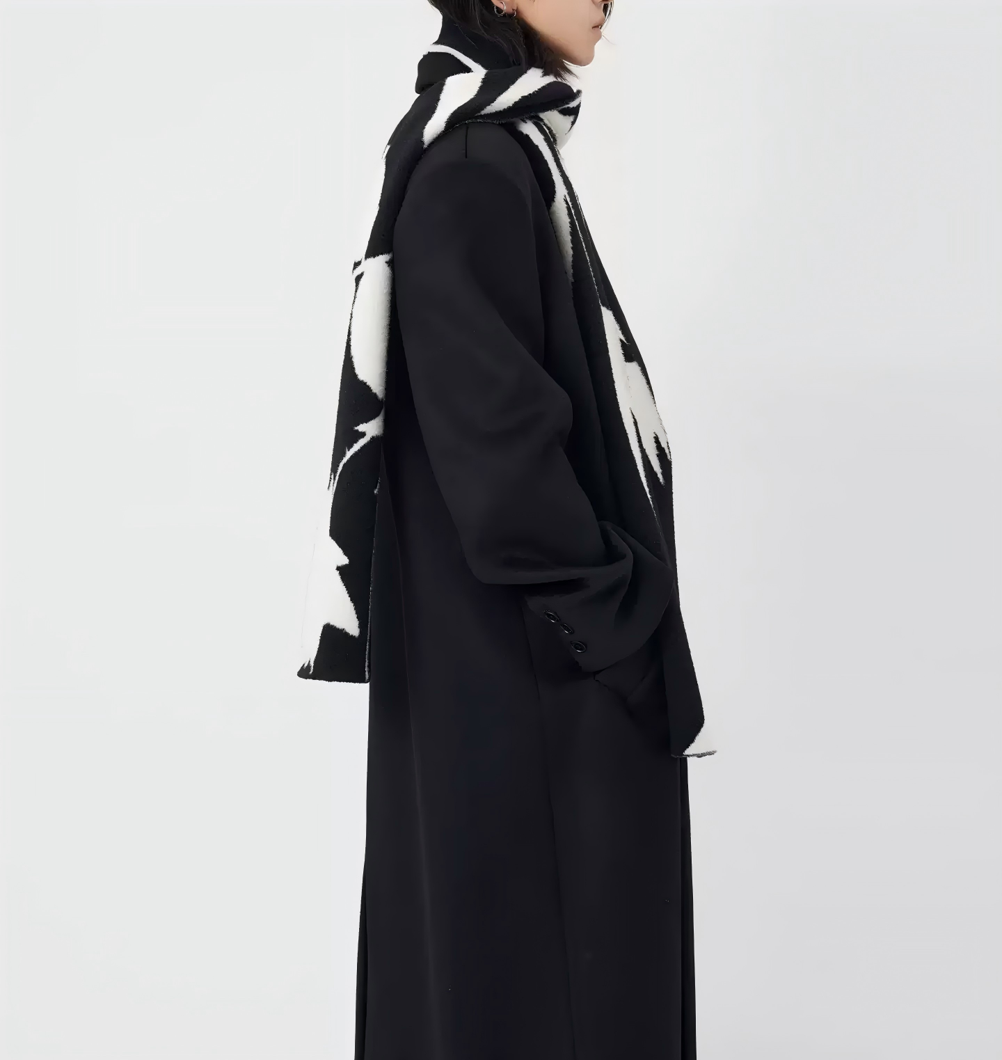 モノクロムフラワーストール SC101