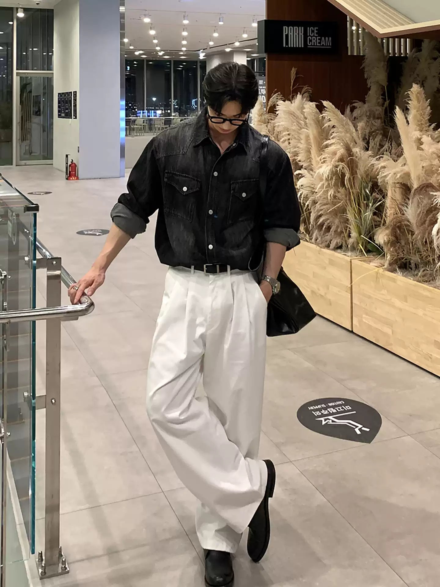 コットンルーズプリーツ ワイドパンツ P301