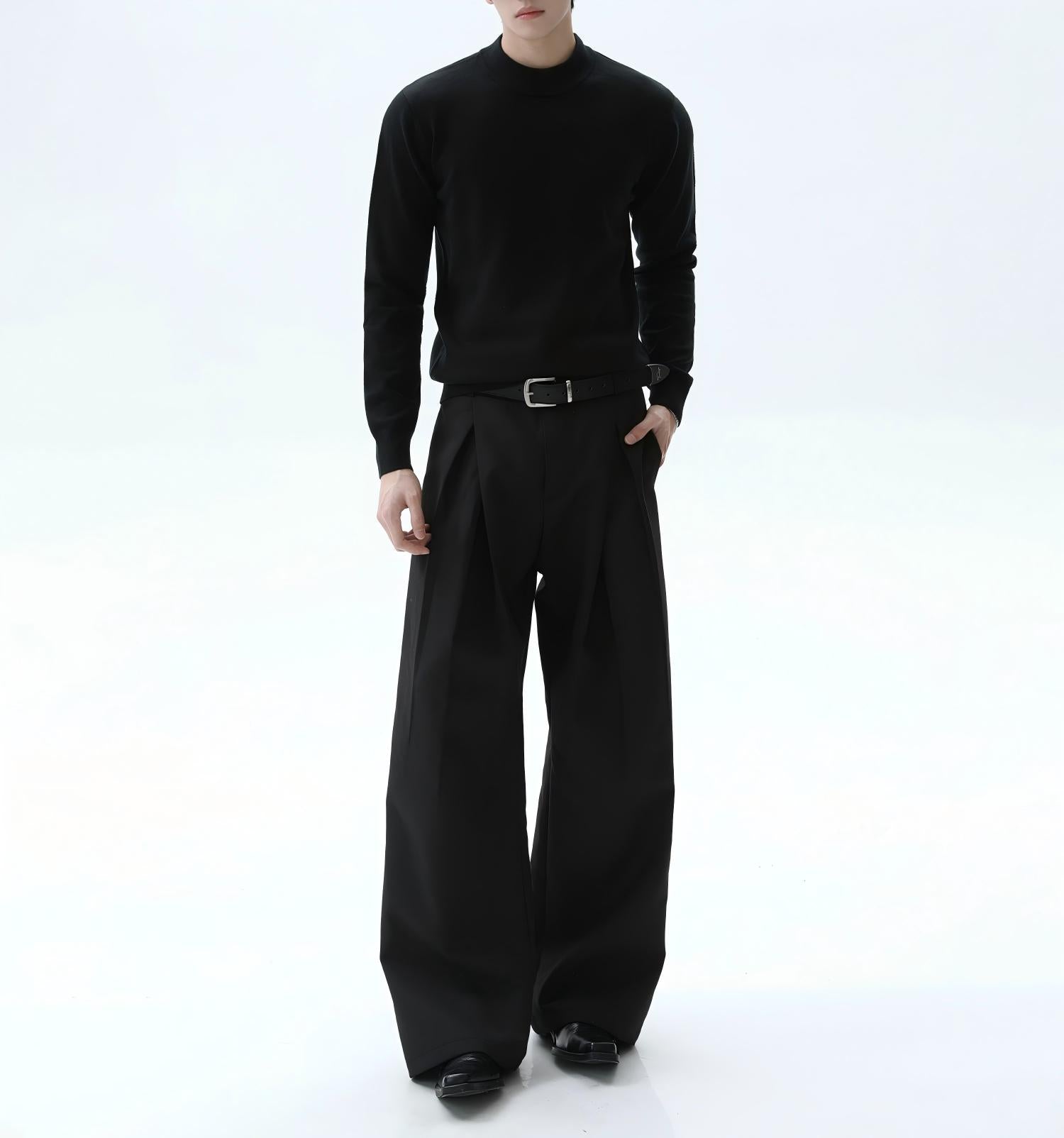 ウールリネンハイネックニット S904