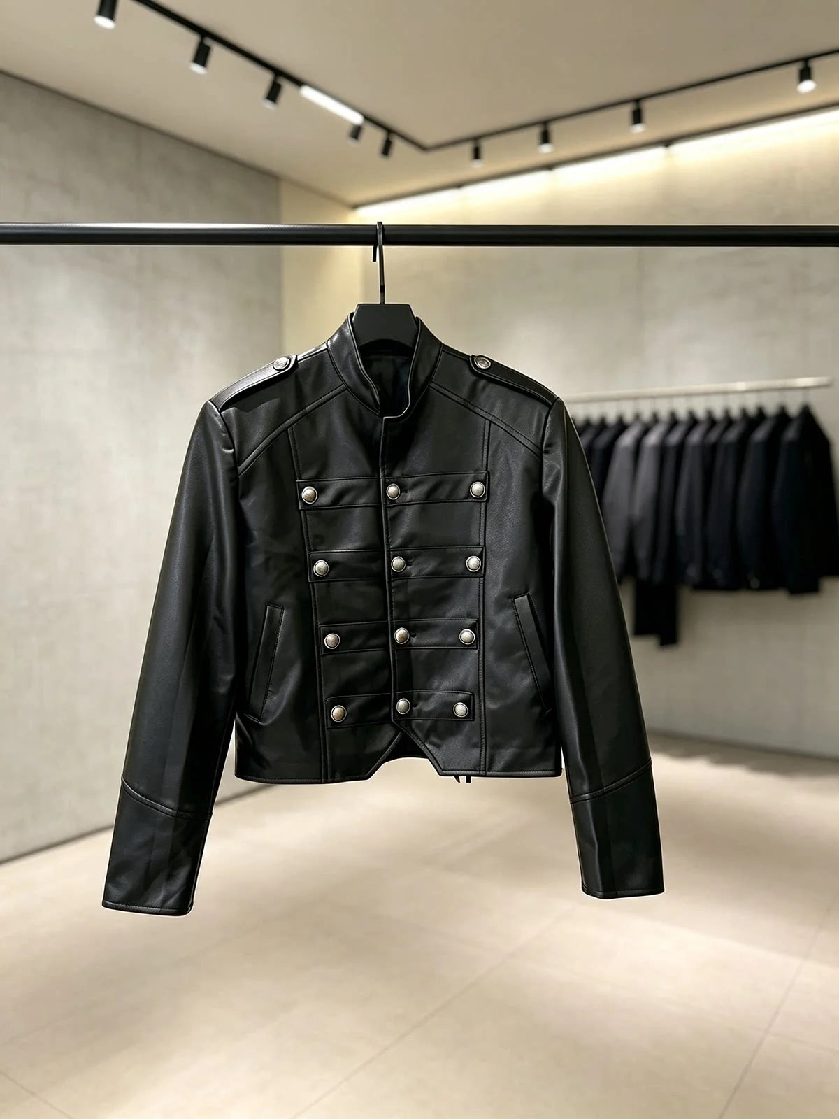 レザー調ナポレオンジャケット J124