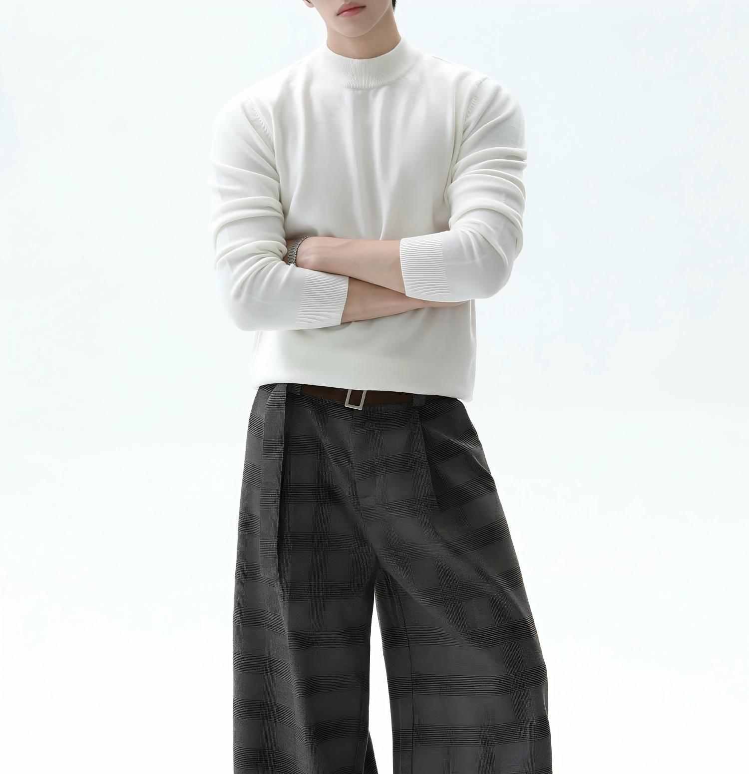 ウールリネンハイネックニット S904